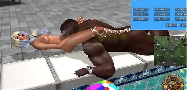  Fucking a hot white bitch at Second Life